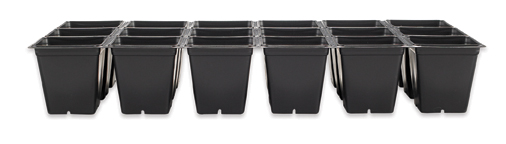 SOP T 18 Sheet Pots Black - 100 per case - Square Pots